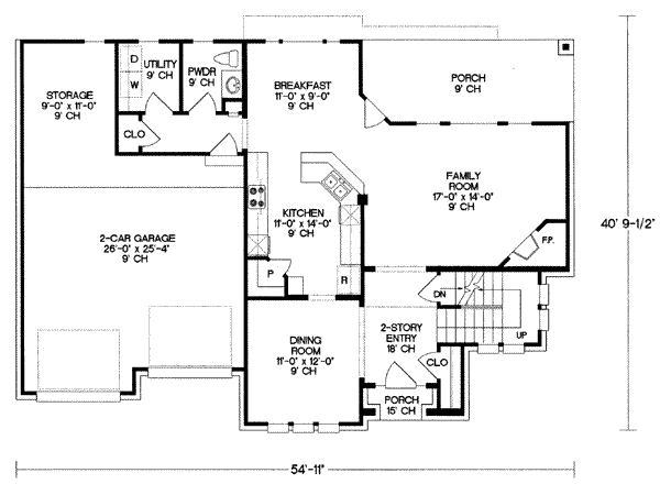 main floor house blueprint