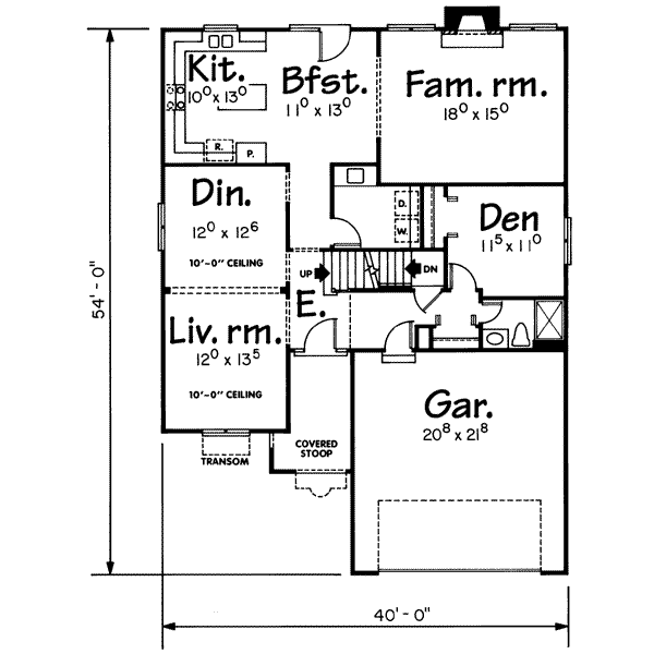 main floor house blueprint