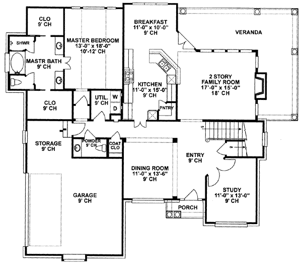 main floor house blueprint