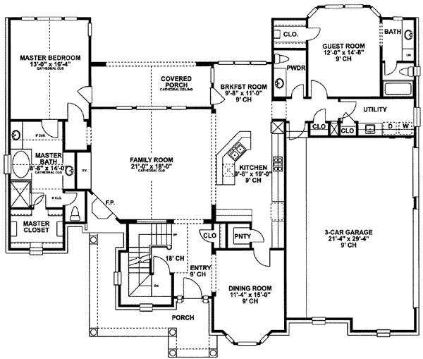 main floor house blueprint