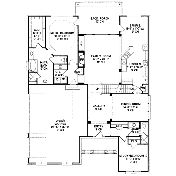 main floor house blueprint