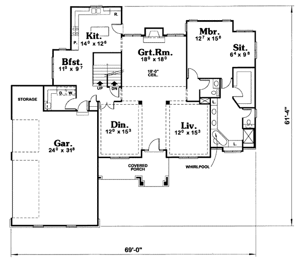main floor house blueprint