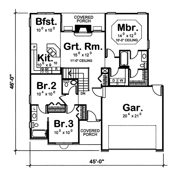 main floor house blueprint