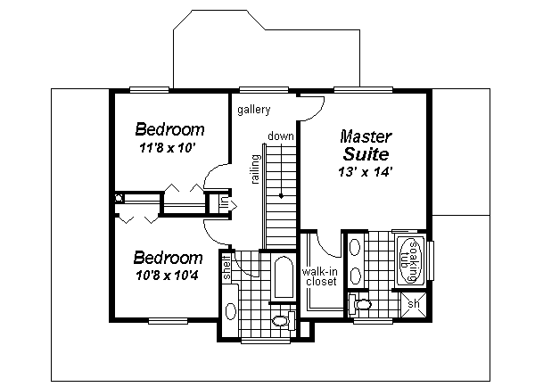 upper floor house blueprint