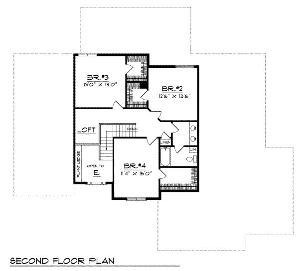 upper floor house blueprint