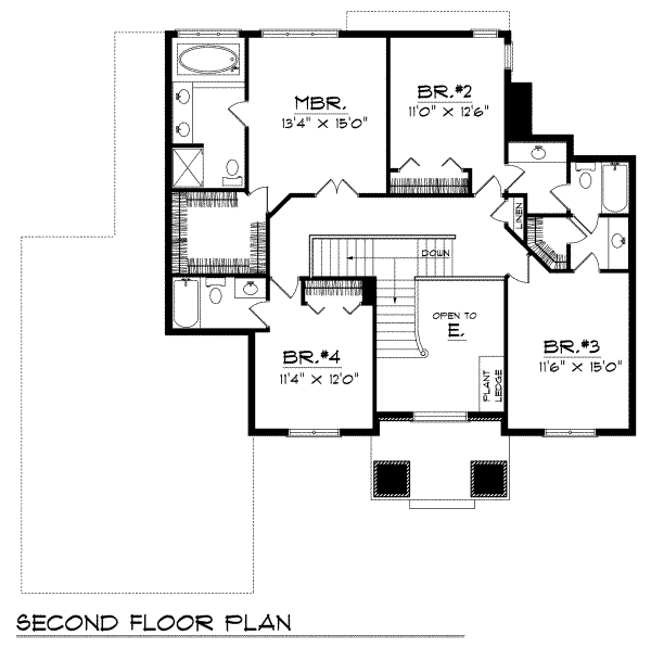 upper floor house blueprint
