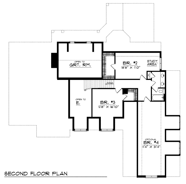 upper floor house blueprint