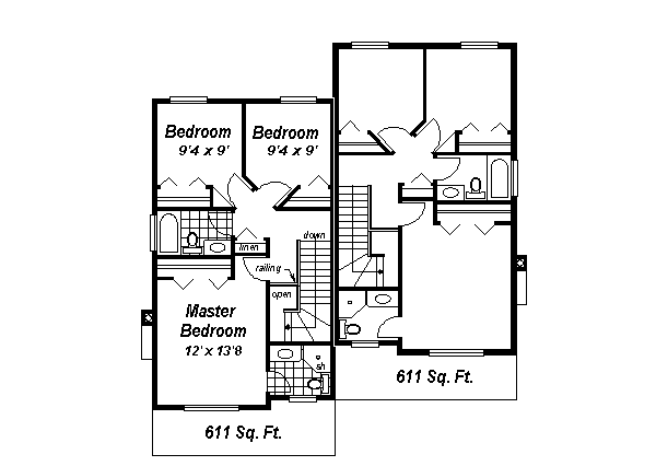 upper floor house blueprint