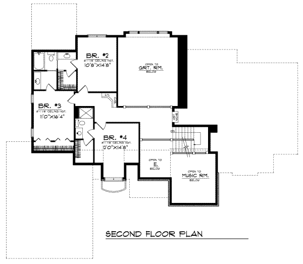 upper floor house blueprint
