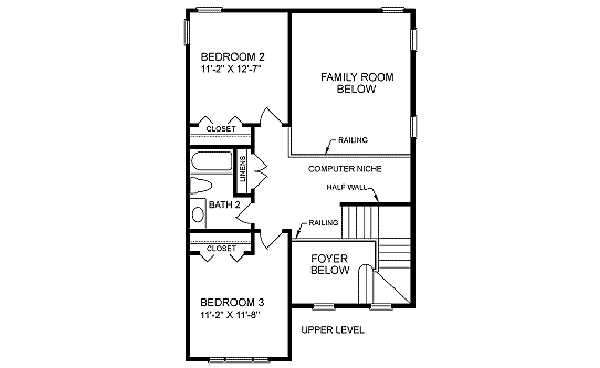 upper floor house blueprint