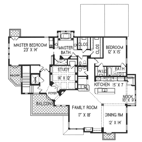 upper floor house blueprint