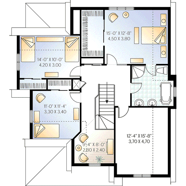 upper floor house blueprint