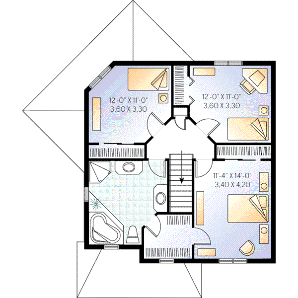 upper floor house blueprint