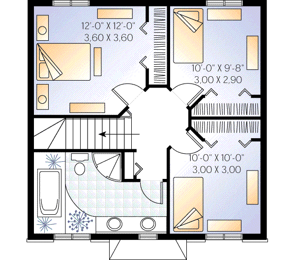 upper floor house blueprint