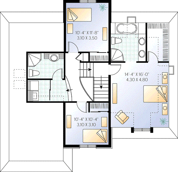 upper floor house blueprint