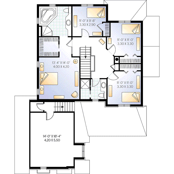 upper floor house blueprint