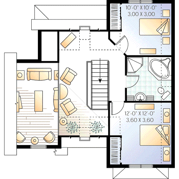 upper floor house blueprint