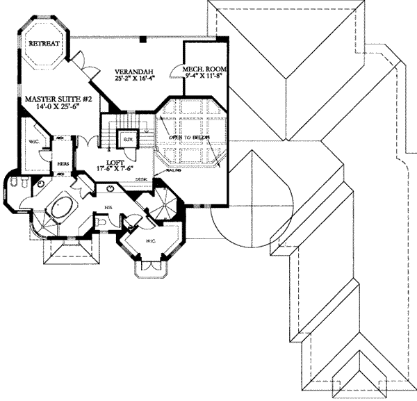 upper floor house blueprint