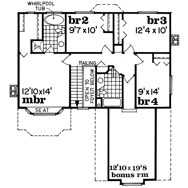 upper floor house blueprint
