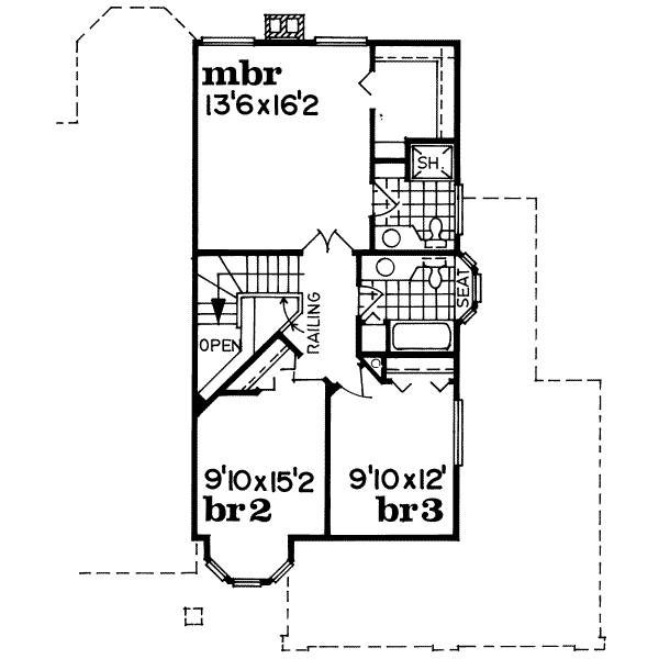 upper floor house blueprint