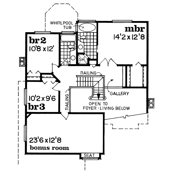 upper floor house blueprint