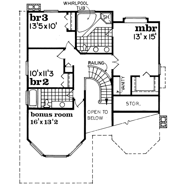upper floor house blueprint