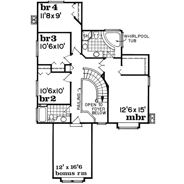 upper floor house blueprint