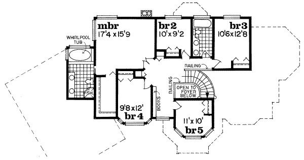 upper floor house blueprint