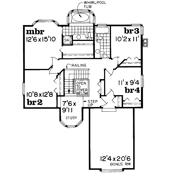 upper floor house blueprint