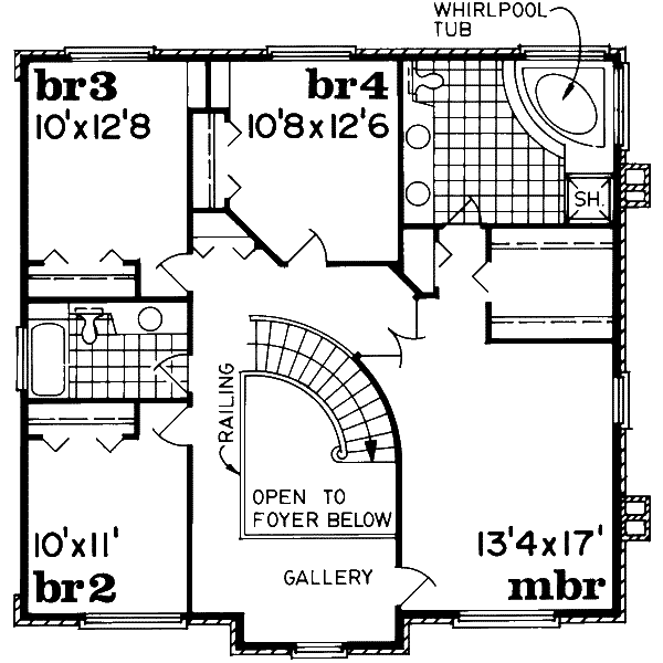 upper floor house blueprint