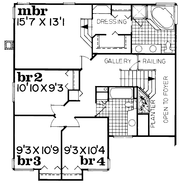 upper floor house blueprint