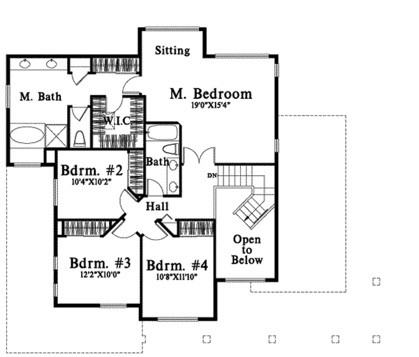 upper floor house blueprint
