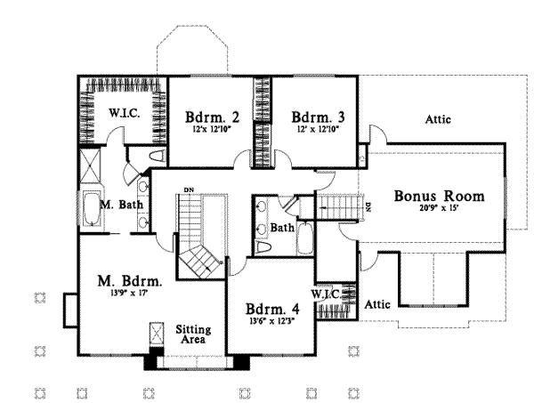 upper floor house blueprint