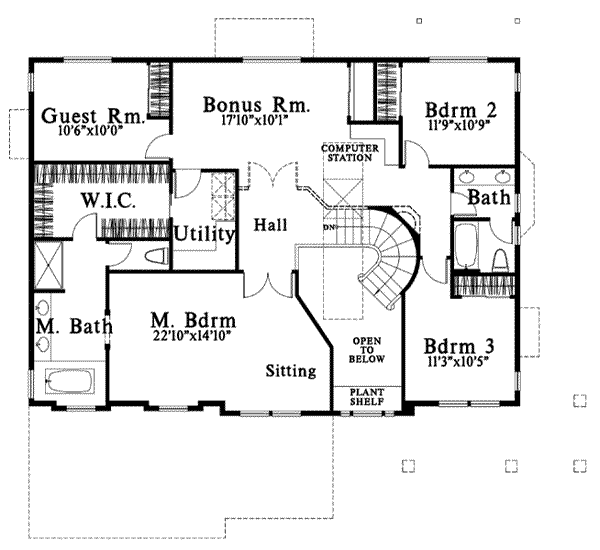 upper floor house blueprint