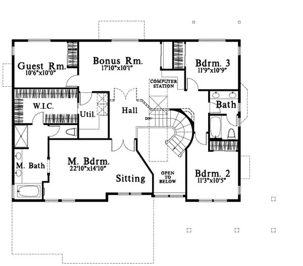 upper floor house blueprint