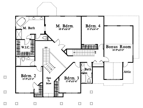 upper floor house blueprint