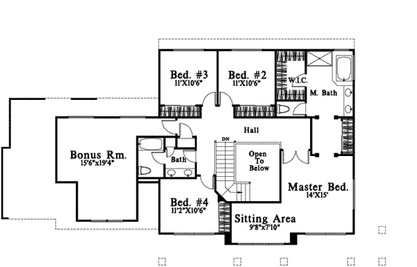 upper floor house blueprint