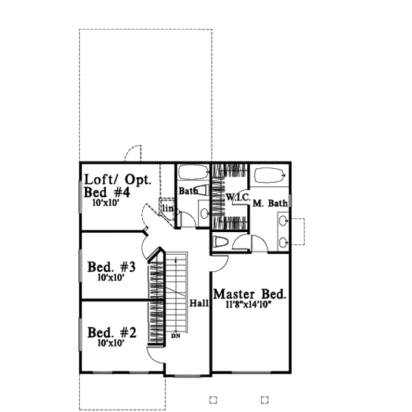 upper floor house blueprint