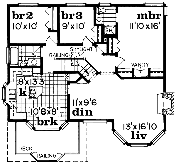 upper floor house blueprint