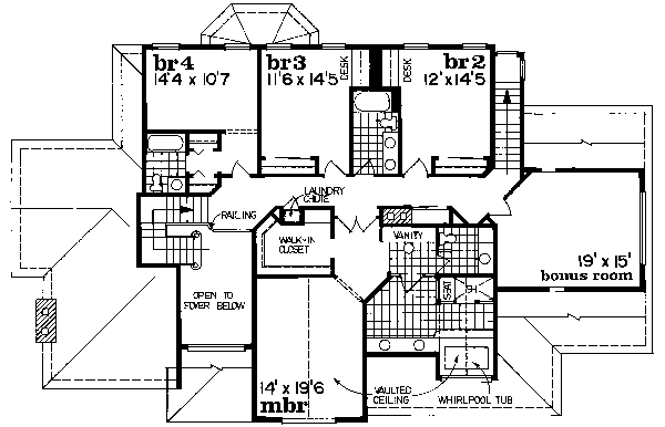 upper floor house blueprint