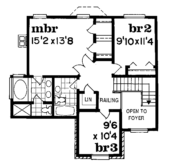 upper floor house blueprint