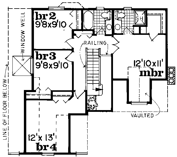 upper floor house blueprint