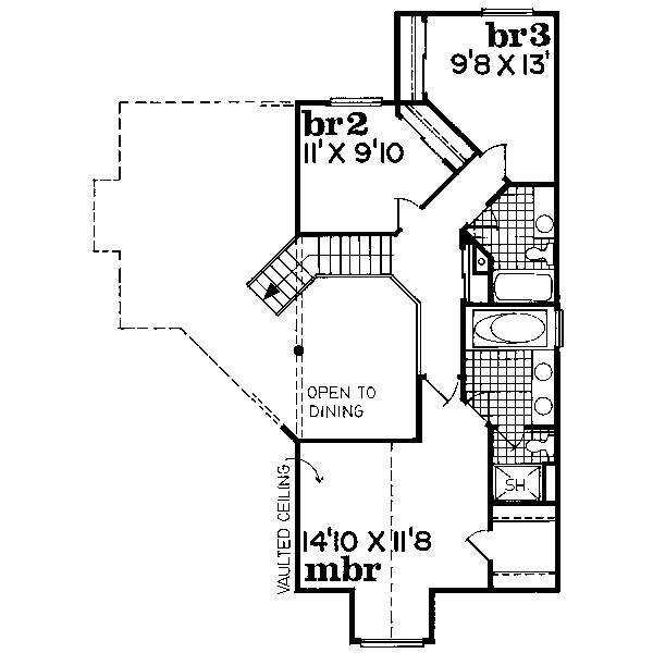 upper floor house blueprint