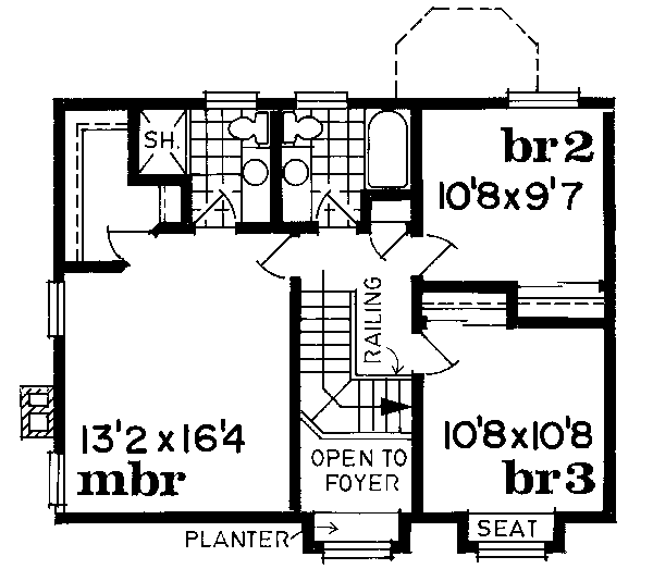 upper floor house blueprint