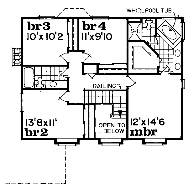 upper floor house blueprint