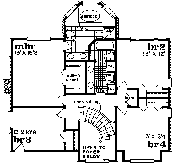 upper floor house blueprint