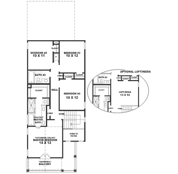 upper floor house blueprint