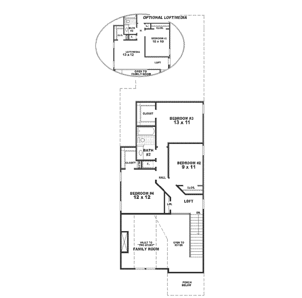 upper floor house blueprint