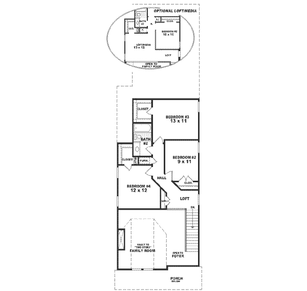 upper floor house blueprint