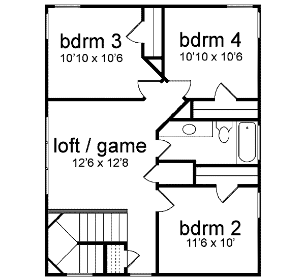 upper floor house blueprint